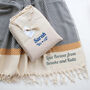 Personalised Soft Cotton Throw Blanket, Gift For Her, thumbnail 2 of 12