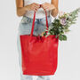 Red Leather Tote Shopper, thumbnail 1 of 10