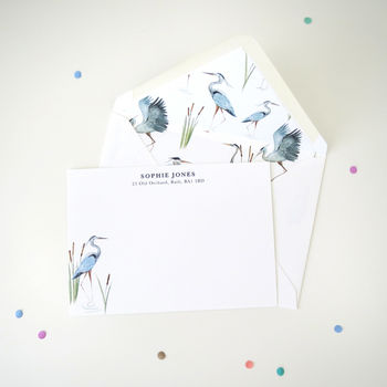 Water Birds Personalised Correspondence Cards, 7 of 11