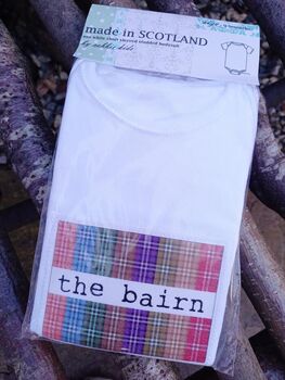 Scottish 'The Bairn' Short Sleeve Baby Vest, 2 of 3