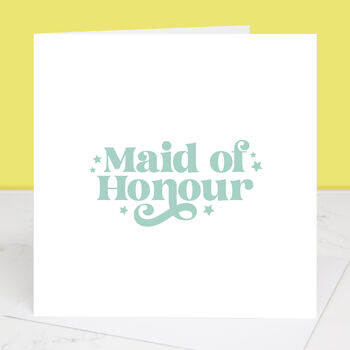 Wedding Card For Maid, Man Or Matron Of Honour, 3 of 8