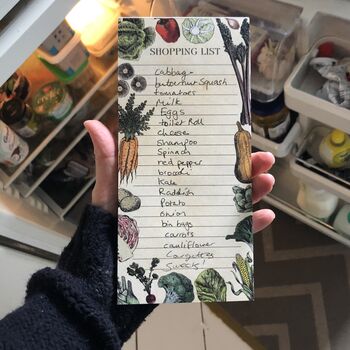 Shopping List Fruit And Vegetable Notepad, 3 of 6