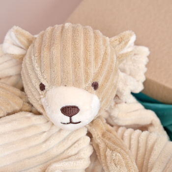 New Baby Gift Set With Teddy Comforter And Bootees, 2 of 7