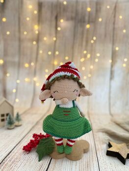 Crochet Christmas Elves, Knit Elf Toy, 4 of 7