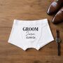 Personalised Groom Boxers Groom Gifts Best Man Proposal, thumbnail 5 of 12
