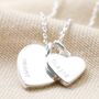 Personalised Sterling Silver Double Heart Necklace, thumbnail 6 of 11