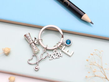 Personalized Medical Graduation Keyring Medical Student Gift, 2 of 10