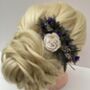 Dried Flower White And Purple Hair Comb, thumbnail 3 of 5