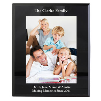 Personalised Black Glass Photo Frame 5x7, 10 of 10