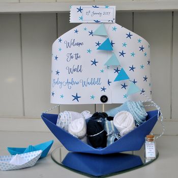 Starfish New Baby Christening Paper Sail Boat Card, 2 of 12
