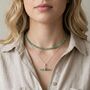 Green Aventurine Beaded Sterling Silver Necklace Set, thumbnail 1 of 7