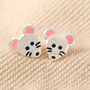 Sterling Silver Mouse Stud Earrings, thumbnail 2 of 4