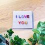 I Love You Mini Garland Card And Decoration, thumbnail 1 of 2