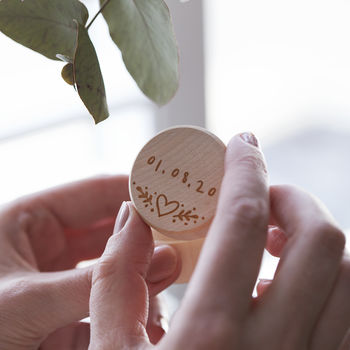 Personalised Wooden Wedding Ring Box, 4 of 7