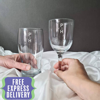 Personalised Anniversary Pair Of Individual Glasses, 2 of 9