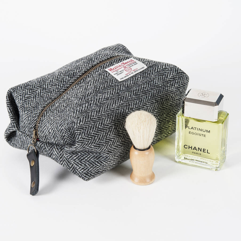 men's harris tweed toiletry bag by catherine aitken