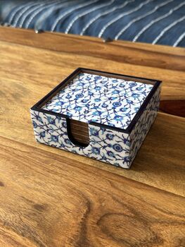 Set Of Six Coasters With Case, Indian Print, 2 of 12
