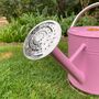 Peony Pink And Chrome Trim Watering Can Nine Litre, thumbnail 4 of 6