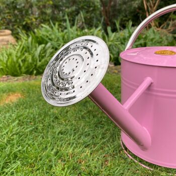Peony Pink And Chrome Trim Watering Can Nine Litre, 4 of 6