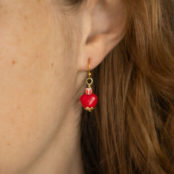 Mini Red Heart Candy Earrings, 2 of 3