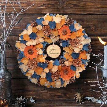 Personalised Warm Floral Autumn Wreath, 3 of 6