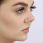 Sterling Silver Dolphin L Shaped Nose Stud, thumbnail 1 of 3
