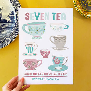 Personalised Tea Print 70th Birthday Present, 3 of 4