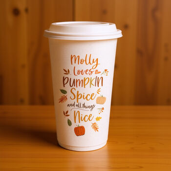 Personalised Pumpkin Spice Travel Mug, 3 of 5