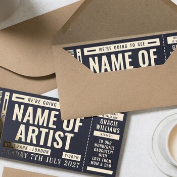 Personalised Concert Ticket Gift Voucher For Daughter, 6 of 9