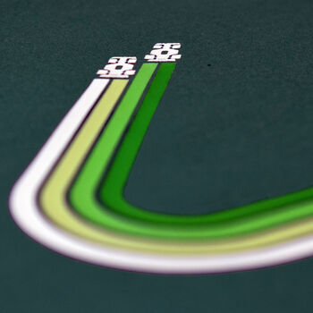 Racing Lines Dark Green Motorsport T Shirt, 3 of 7