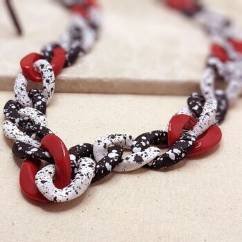 Glasses Chain Red, Black And White Chunky Acrylic Chain, 7 of 11