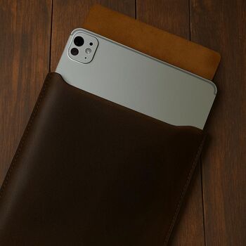 Personalised Genuine Leather iPad Air And Pro 13' Sleeve, 7 of 10