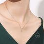 Tiny Moissanite Diamond Pendant Necklace, thumbnail 2 of 11