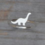 Brontosaurus Dinosaur Ring In Sterling Silver, thumbnail 3 of 4