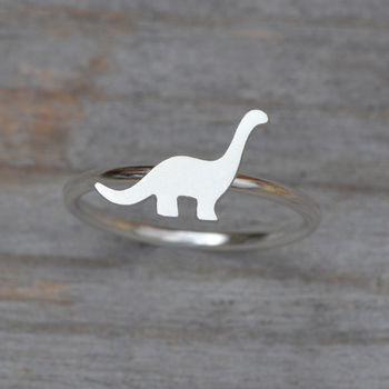 Brontosaurus Dinosaur Ring In Sterling Silver, 3 of 4