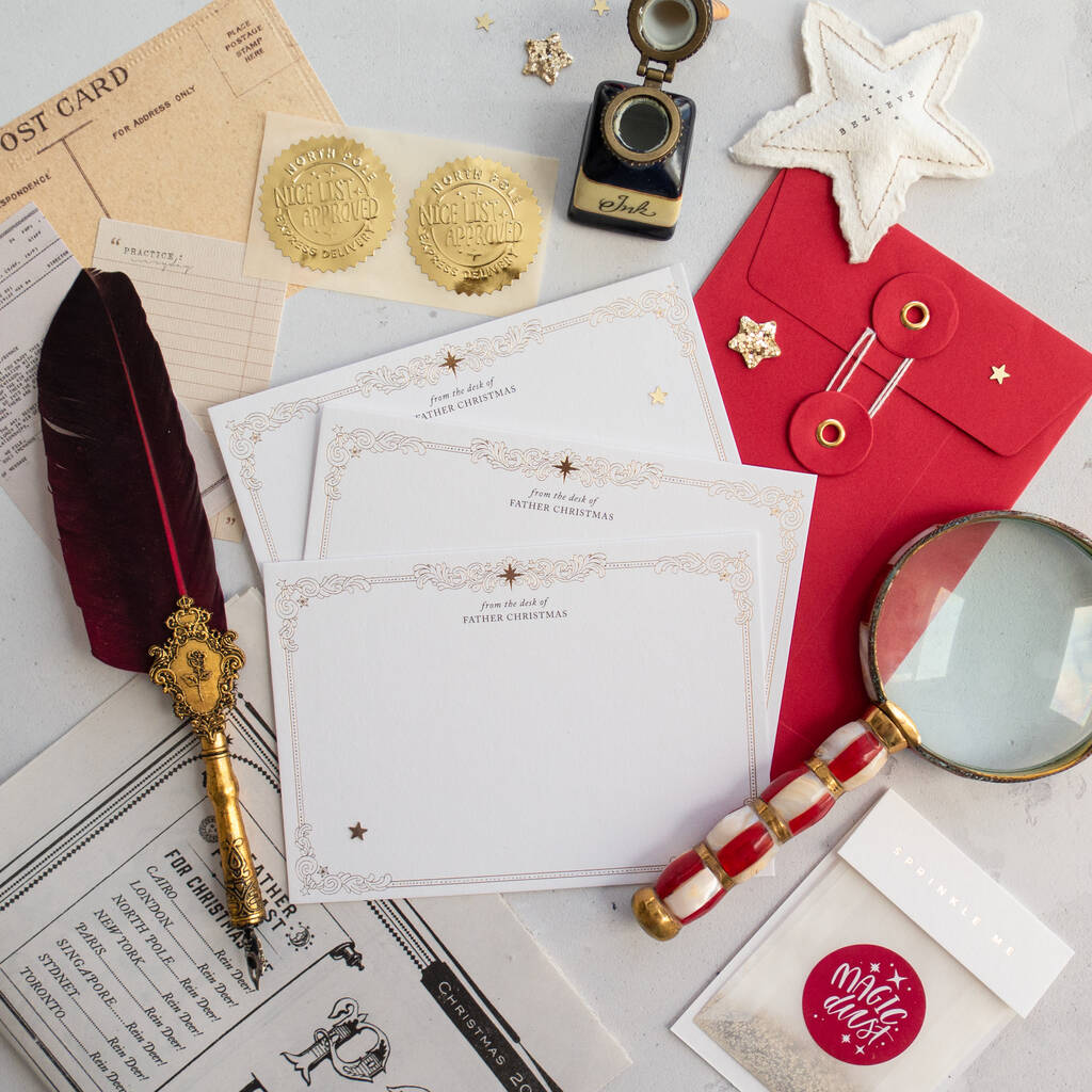 Father Christmas Writing Notecard, 1 of 3