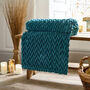 Tadcaster Chevron Sherpa Fleece Throw, thumbnail 11 of 11