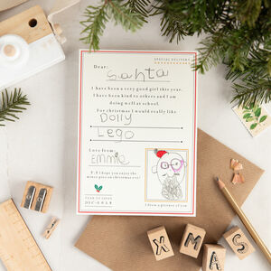 Personalised Letter To Santa By Button Box Cards