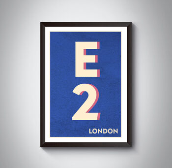 E2 Tower Hamlets, Whitechapel London Postcode Print, 10 of 10