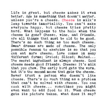 Cheese Quotes Card, 2 of 4