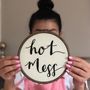 Hot Mess Embroidery Hoop, thumbnail 4 of 4