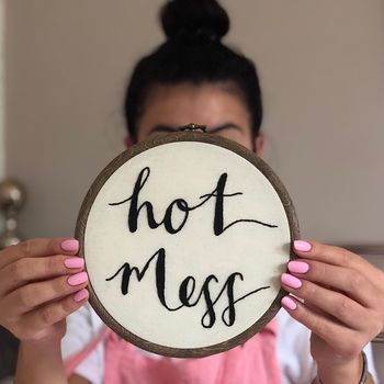 Hot Mess Embroidery Hoop, 4 of 4