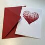'Love Heart' Red Heart Hand Painted Card Valentines, thumbnail 1 of 2