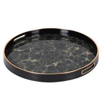 Mottled Effect Tray In Indigo And Gold, 2 of 4