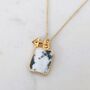 The Duo Tree Agate Necklace, 18ct Gold Plated, thumbnail 5 of 12