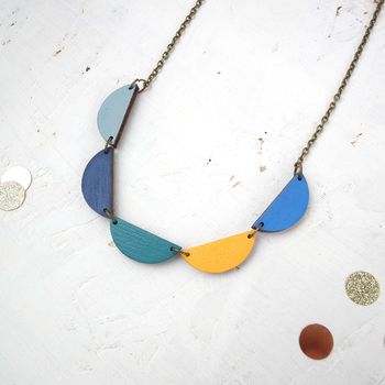 Wooden Bunting Necklace Eco Gift, 3 of 8