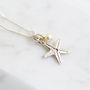 Starfish And Pearl Necklace Sterling Silver, thumbnail 1 of 6