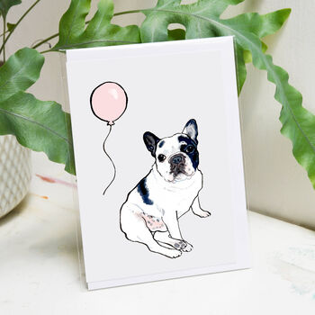 Black And White French Bulldog Birthday Card, 2 of 10