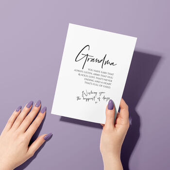 Nanny Nan Grandma Gran Birthday Card, 3 of 3