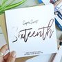 Sweet Sixteenth | 16th Personalised Birthday Card, thumbnail 2 of 2